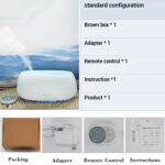 HOMEFISH Aroma Diffuser 500ml Ultrasonic Air Humidifier Colorful Light Fragrance Diffuser Essential Oil Diffuser For Home - Image 6