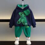 Boys' And Girls' Suit Fashionable Children's Clothing Spring And Autumn Sports Sweater - Image 3