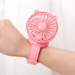 Rechargeable Watch Fan Student Desktop Bear Watch Fan Handheld Mini Fan - Image 5