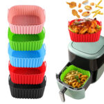 Multicolor Edible Silicon Square Air Fryer Tray Suitable For Air Fryer - Image 2