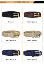 MaiKun Canvas Braided Belts for Women Fashion Adjustable Big Size   Metal Pin Buckle Elastic Waistband High Quality Casual Style - Image 17