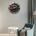 2D Wall Clock Mechanical Clock Contemporary Digital Clock Arabic Numerals Easy Reading Hanging Clock Decoration for Bedroom Room - Image 2