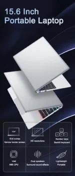 New 15.6" Portable Laptop N95 32GB RAM 2048GB SSD 7500mAh Battery Office Study Computer PC Windows 11 Pro Notebook Gamer - Image 14