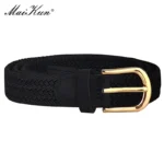 MaiKun Canvas Braided Belts for Women Fashion Adjustable Big Size   Metal Pin Buckle Elastic Waistband High Quality Casual Style - Image 10