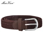 MaiKun Canvas Braided Belts for Women Fashion Adjustable Big Size   Metal Pin Buckle Elastic Waistband High Quality Casual Style - Image 5