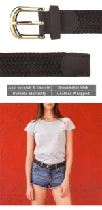 MaiKun Canvas Braided Belts for Women Fashion Adjustable Big Size   Metal Pin Buckle Elastic Waistband High Quality Casual Style - Image 20