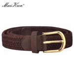 MaiKun Canvas Braided Belts for Women Fashion Adjustable Big Size   Metal Pin Buckle Elastic Waistband High Quality Casual Style - Image 11