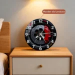 2D Wall Clock Mechanical Clock Contemporary Digital Clock Arabic Numerals Easy Reading Hanging Clock Decoration for Bedroom Room