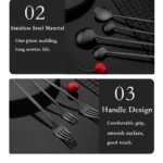 Dinnerware Set Matte Black Knife Fork Dessert Spoon Tableware Cutlery Set Stainless Steel Silverware Flatware Kitchen Dinner Set - Image 25