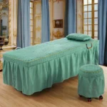 Beauty Salon bed sheet Brief Beauty Bed Skirt Bedspread  With Hole Body Massage Bed Cover - Image 8