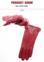 Simple leather gloves women,colored genuine women's leather gloves,women's genuine leather gloves,sheepskin women's gloves -2225 - Image 21