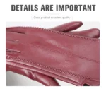 Touch Screen Leather Gloves, High-End Leather Gloves Women, Genuine Leather Winter Gloves, Keep Warm Women's Leather Gloves-2226 - Image 30