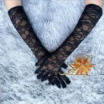 Ladies Gloves Bow Lace Satin Gloves Dance Performance Ceremonial Gloves Nightclub Satin Gloves Wedding Bridal Gloves C015 - Image 10