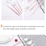 Dinnerware Pink Silver Silverware Cutlery Set Stainless Steel Luxury Flatware Home Fork Spoon Knife Kitchen Dinner Set Drop ship - Image 23