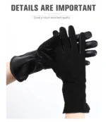 High-end Winter gloves multicolor leather gloves,High-grade sheepskin women's leather gloves simple design Women's gloves-2008 - Image 46