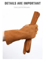 High-end Winter gloves multicolor leather gloves,High-grade sheepskin women's leather gloves simple design Women's gloves-2008 - Image 22