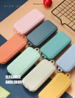 4Pcs Portable Tableware Set Wheat Straw Dinnerware Detachable Cutlery Travel Tableware Picnic Dinnerware Set Camping Cutlery Set - Image 15