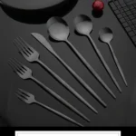 Dinnerware Set Matte Black Knife Fork Dessert Spoon Tableware Cutlery Set Stainless Steel Silverware Flatware Kitchen Dinner Set - Image 16