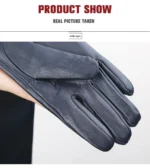 Multiple Colors 50cm Long Leather Gloves, Sheepskin Women's Leather Gloves, Warm Women's Winter Gloves, Simple Women's Gloves-22 - Image 37