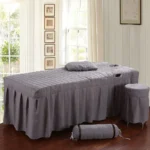 Beauty Salon bed sheet Brief Beauty Bed Skirt Bedspread  With Hole Body Massage Bed Cover - Image 7
