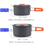 Widesea Camping Outdoor Cookware Set Tableware Cooking Cutlery Utensils Hiking Picnic Travel Equipment Tourist Cooker Fishing - Image 2
