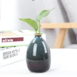 Modern Flower Vases For Homes Ceramic Vase Decoration Flower Glaze Flower Home Accessories Ceramic Craft Ornaments Green Plant - Image 3
