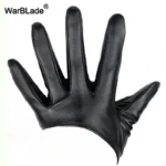 WarBLade New Design Sexy Leather Gloves For Women Half Palm PU Leather Gloves Dancing Party Show Gloves Black Mittens - Image 7