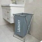 Dirty Clothes Storage Basket Three Grids Organizer Foldable Large Laundry Basket Waterproof Home Laundry Basket - Image 4