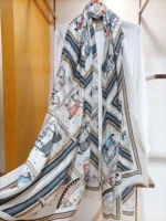 Naizaiga 100    % wool Crossed steed horse white black long thin Women fashion Scarves Female shawl  , MSK86 - Image 26