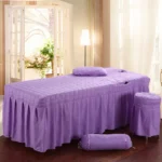 Beauty Salon bed sheet Brief Beauty Bed Skirt Bedspread  With Hole Body Massage Bed Cover - Image 34