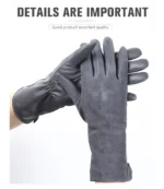 High-end Winter gloves multicolor leather gloves,High-grade sheepskin women's leather gloves simple design Women's gloves-2008 - Image 34
