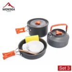 Widesea Camping Outdoor Cookware Set Tableware Cooking Cutlery Utensils Hiking Picnic Travel Equipment Tourist Cooker Fishing - Image 9