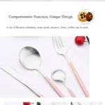 Dinnerware Pink Silver Silverware Cutlery Set Stainless Steel Luxury Flatware Home Fork Spoon Knife Kitchen Dinner Set Drop ship - Image 26