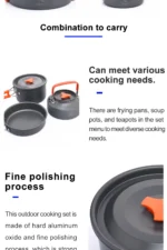 Widesea Camping Outdoor Cookware Set Tableware Cooking Cutlery Utensils Hiking Picnic Travel Equipment Tourist Cooker Fishing - Image 14