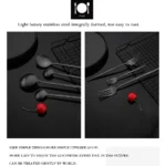 Dinnerware Set Matte Black Knife Fork Dessert Spoon Tableware Cutlery Set Stainless Steel Silverware Flatware Kitchen Dinner Set - Image 21