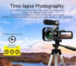 Video Camera 4K Digital Camcorder Professional, Ordro AC3 YouTube Blogger Vlog Cameras Filmadora with Microphone 64GB SD Card - Image 17