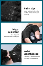 ROCKBROS Cycling Gloves Breathable Shockproof Bike Gloves Summer Half Finger Gloves MTB Mountain Bicycle Gloves Sports Gloves - Image 29
