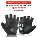 ROCKBROS Cycling Gloves Breathable Shockproof Bike Gloves Summer Half Finger Gloves MTB Mountain Bicycle Gloves Sports Gloves - Image 15