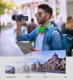 Video Camera 4K Digital Camcorder Professional, Ordro AC3 YouTube Blogger Vlog Cameras Filmadora with Microphone 64GB SD Card - Image 9