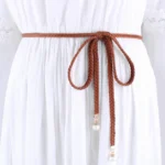 ladies pearl knitted Braided belts for women Twist weaving waist knot rope female cotton string strap - Image 8