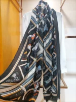 Naizaiga 100    % wool Crossed steed horse white black long thin Women fashion Scarves Female shawl  , MSK86 - Image 13