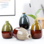 Modern Flower Vases For Homes Ceramic Vase Decoration Flower Glaze Flower Home Accessories Ceramic Craft Ornaments Green Plant - Image 4
