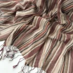 Fashion Men's Cotton And Linen Striped Brown Scarf  Long Shawl Japanese Unisex Style Fashion Scarves - Image 8