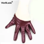 WarBLade New Design Sexy Leather Gloves For Women Half Palm PU Leather Gloves Dancing Party Show Gloves Black Mittens - Image 3