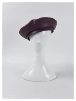 USPOP Autumn Winter Hats Women Berets Solid color PU Leather Beret Hat Rose red Berets - Image 28