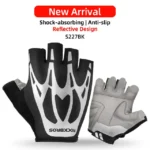 ROCKBROS Cycling Gloves Breathable Shockproof Bike Gloves Summer Half Finger Gloves MTB Mountain Bicycle Gloves Sports Gloves - Image 16