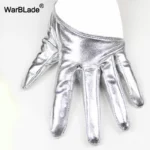 WarBLade New Design Sexy Leather Gloves For Women Half Palm PU Leather Gloves Dancing Party Show Gloves Black Mittens - Image 12