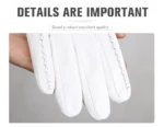 Fashion White Leather Gloves Comfortable Leather Gloves Women Top Grade Women's Leather Gloves Keep Warm Winter Gloves-2226D - Image 18