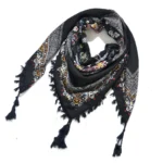 Ethnic Scarf Floral Shawl Winter Fashion Women's Tassel Scarf Square Printed Female Scarf Cotton Scarves Wraps Foulard Femme - Image 3