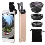 3 in 1 Fisheye Phone Lens Wide Angle Zoom Lens Fish Eye Macro Lenses Camera Kits With Clip Lens On The Phone For All Smart Phone